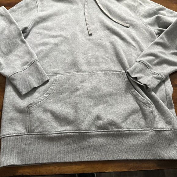 Goodfellow Pullover Hoodie Sweatshirt Mens Medium Solid‎ Gray Fleece Drawstring - Picture 4 of 5